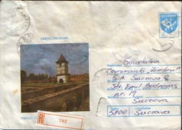Romania - Postal Stationery Cover Used 1990 - Mehedinti County - Strehaia - Architectural Complex - Abbeys & Monasteries