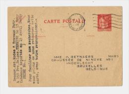 PARIS VII° – Bureau « 49 Rue La Boëtie » CPE Ordinaire  - Tarif « BELGIQUE » à 90c. (1.8.1 - Overprinter Postcards (before 1995)