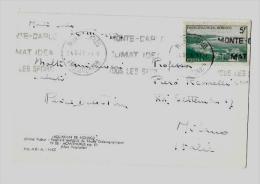 Principauté De Monaco « MONTE-CARLO »CPE Assimilée « Imprimé » Tarif Général « ITALIE &raq - Oceanographic Museum
