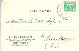 1941 Firmabk  Van OOSTERBEEK Naar Biezelinge - Lettres & Documents