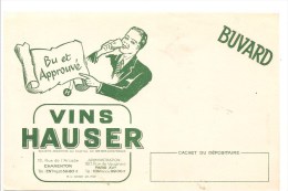 Buvard HAUSSER Bu Et Approuvé Vins Hausser Charenton Et Paris - Drank & Bier