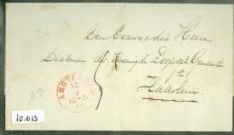 BRIEFOMSLAG Uit 1866 * GELOPEN VAN AMSTERDAM Naar HAARLEM * DOOPSGEZINDE GEMEENTE (10.013) - Covers & Documents