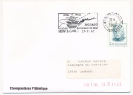 MONACO - OMEC S/Enveloppe - Amicale Des Donneurs De Sang - Monte Carlo 1992 - Storia Postale