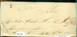 BRIEFOMSLAG Uit 1853 * GELOPEN Van LANGSTEMPEL BEEK Via BOLSWARD Aan De BURGEMEESTER Te WORKUM  (10.014) - Lettres & Documents