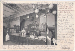 KIEL Münchener Löwenbräu Inh Willy Diener Direktor Hotel Germania Markt 14 10.6.1914 Gelaufen - Kiel