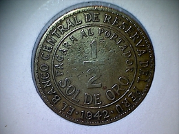 Peru 1/2 Sol De Oro 1942 - Pérou