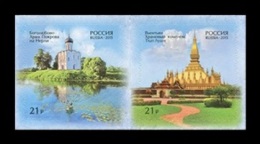 Russia 2015 Mih. 2247/48 Architecture (horizontal Paar) (joint Issue Russia-Laos) MNH ** - Ungebraucht