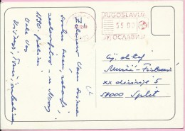 Red Postmark Rijeka, 23.12.1989., Yugoslavia, Postcard - Otros & Sin Clasificación