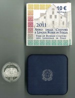 ITALIA - 2011 - 10 € Anno Cultura E Lingua Russa In Italia FS Italia - Tiratura 7.000 - ASTUCCIO - Gedenkmünzen