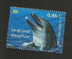 N° 3486 Nature De France - Animaux Marins Le Grand Dauphin FRANCE  Oblitéré 2002 - Autres & Non Classés