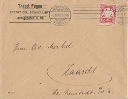 Bayern Brief EF Minr.56 Maschinen-Stempel Ludwigshafen 3.9.09 - Cartas & Documentos