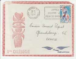 Nouméa RP 1971 - Flamme Luttez Contre Les Feux De Brousse - Enveloppe Lettre Entière - Calédonie - Storia Postale