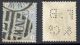 GB, 1880 2&frac12;d Plate 19 With Perfin &acute;F . B &amp; Co&acute; - Used Stamps