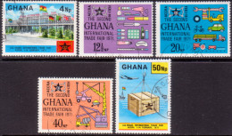 GHANA 1971 SG #595-99 Compl.set Used International Trade Fair - Ghana (1957-...)