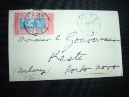 LETTRE MIGNONNETTE TP 50 OBL. 26 JUIN 29 NIKA Pour Monsieur Le Gouverneur RESTE à PORTO NOVO - Briefe U. Dokumente