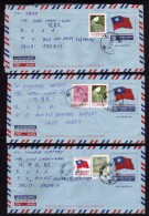 1981- R.O.China/TAIWAN(FORMOSA)-Aerogramme (Three Patterns) - Cartas & Documentos