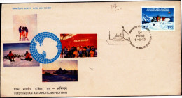 FIRST INDIAN ANTARCTIC EXPEDITION-FDC-INDIA-1983-IC-220-32 - Programmes Scientifiques