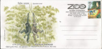 India 2010 Hoolock Hoolock Gibbon Zoo Outreach Organisation Special Cover,Indien Inde - Chimpanzés
