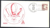 USA 1981 Cover: Space Weltraum: SPACE SHUTTLE COLUMBIA / TITUSVILLE Astronaut Trail Sta. / 22.03.1982. - Etats-Unis