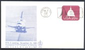 USA 1981 Cover: Space Weltraum: NASA Space Shuttle Columbia Edwards: STS-2 Landing; For Benefits On Earth Slogan - Etats-Unis