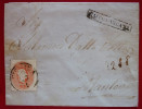 Lombardo Veneto 1863 Lettera Raccomandata Da Vicenza A Mantova - III Emissione 5 Soldi X3 - Lombardo-Vénétie