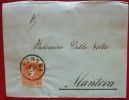 Lombardo Veneto 1861 Lettera Da Verona  A Mantova II Emissione 5 Soldi II Tipo - Lombardo-Vénétie