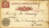 ENTIER POSTAL #  CARTOLINA POSTALE DI STATO #  1878 #  SANS TIMBRE # - Stamped Stationery