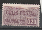 FRANCE N° 158 COLIS POSTAL 0.20 LILAS BRUN MAJORATION GOMME PARTIELLE - Ungebraucht