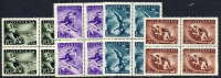 SLOVAKIA 1944 Sports Fund Blocks Of 4 MNH / **.  Michel 157-50. - Nuevos