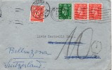 GRANDE BRETAGNE LETTRE TAXEE EN SUISSE 1950 - Poststempel