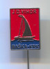 Sailboat Yacht - Club VIHOR Baska KRK Croatia, Vintage Pin Badge - Voile