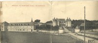 MESNIERES, Vue Panoramique Du Château, Carte Panoramique Pliée En Trois - Mesnières-en-Bray