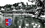 Delcampe - N°45602 -cpsm Nyon -le Quai Et Le Château -blason- - Nyon