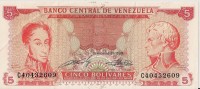 Billets - Venezuela  - 5 Bolivares - - Venezuela