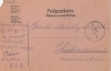 WARFIELD CORRESPONDENCE, POSTCARD, WW1, CAMP NR 229, 1916, HUNGARY - Brieven En Documenten