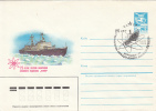 LENIN NUCLEAR ICEBREAKER, POLAR SHIP, COVER STATIONERY, ENTIER POSTAL, 1984, RUSSIA - Navi Polari E Rompighiaccio