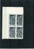 - SARRE 1947/56 . TIMBRES DE 1950 . BLOC DE 4 NEUFS SANS CHARNIERE . BORD DE FEUILLE . - Neufs