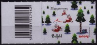 Christmas / Self Adhesive + EAN Code Label Vignette / Reindeer Gift / 2015 Hungary - Not Used - Nuovi