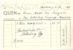 Rechnung  "Collenberg, Morissen"          1941 - Suisse