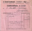 Lieferschein  "Schmid-Frischknecht, Handelsgärtnerei, Peist"          1943 - Suiza