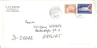 Luxemburg Mondorf TGST 1992 2 F. 10. Foire Internationale Fahnen + 12 F. Großherzog Brief Nach Deutschland (Ost) - Maschinenstempel (EMA)