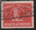 ITALIA REPUBBLICA ITALY REPUBLIC 1947 RECAPITO AUTORIZZATO TURRITA LIRE 8 USATO USED OBLITERE´ - Revenue Stamps