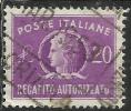 ITALIA REPUBBLICA ITALY REPUBLIC 1949 1952 RECAPITO AUTORIZZATO TURRITA LIRE 20 RUOTA WHEEL USATO USED OBLITERE´ - Revenue Stamps