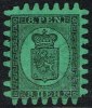 1866-1874. Coat Of Arms. Penni & Mark. Roulette III (long Tongue). 8 PEN Black On Green... (Michel: 6 Cx) - JF157347 - Unused Stamps