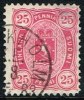 1875-1882. Coat Of Arms. Perf. L 12½. 25 PENNI Carmine. STOCKHOLM K.E. 1883. (Michel: 17 Bya) - JF157321 - Ungebraucht