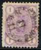 1875-1882. Coat Of Arms. Perf. L 12½. 1 MARK Violet. Thin Paper. (Michel: 19 Bx) - JF157327 - Neufs