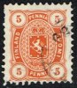 1875-1882. Coat Of Arms. Perf. L 11. 5 PENNI Yellow. (Michel: 13 Ayb) - JF157359 - Nuovi