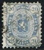 1875-1882. Coat Of Arms. Perf. L 11. 20 PENNI Ultramarine. (Michel: 16 Ayb) - JF157304 - Unused Stamps