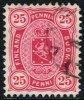1875-1882. Coat Of Arms. Perf. L 12½. 25 PENNI Carmine. (Michel: 17 Bya) - JF157323 - Nuovi