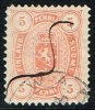 1875-1882. Coat Of Arms. Perf. L 12½. 5 PENNI Orange. (Michel: 13 B Ya) - JF157314 - Nuevos